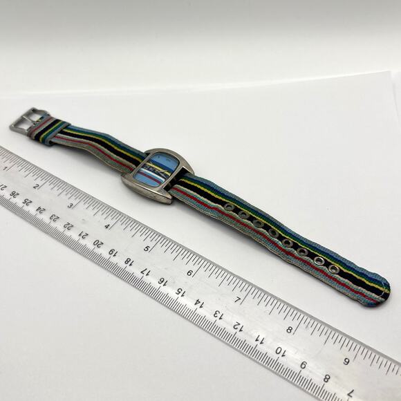 Retro Striped Silver Watch - Picture 3 of 5